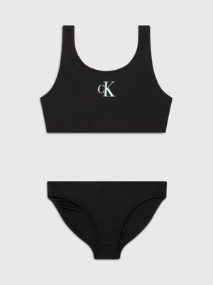 CALVIN KLEIN UNDERWEAR Girls Bralette Bikini Set - CK Monogram