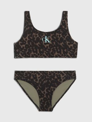 Girls Bralette Bikini Set CK Monogram Calvin Klein KY0KY000680IB