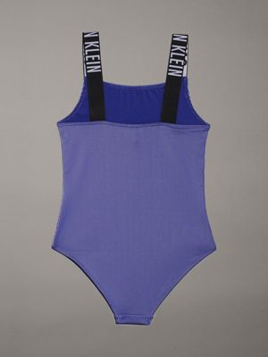 sapphire blue girls swimsuit - intense power for girls calvin klein jeans