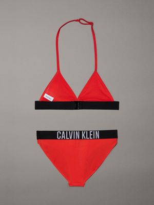 flaming chili girls triangle bikini set - intense power for girls calvin klein jeans