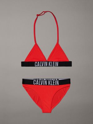 flaming chili girls triangle bikini set - intense power for girls calvin klein jeans