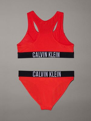 flaming chili girls bralette bikini set - intense power for girls calvin klein jeans