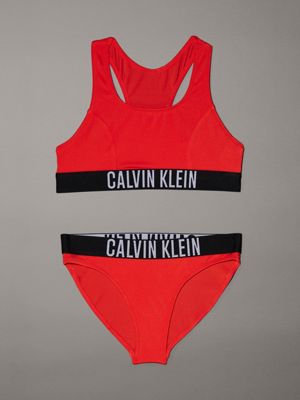 flaming chili girls bralette bikini set - intense power for girls calvin klein jeans