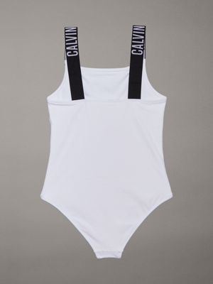 brilliant white girls swimsuit - intense power for girls calvin klein jeans