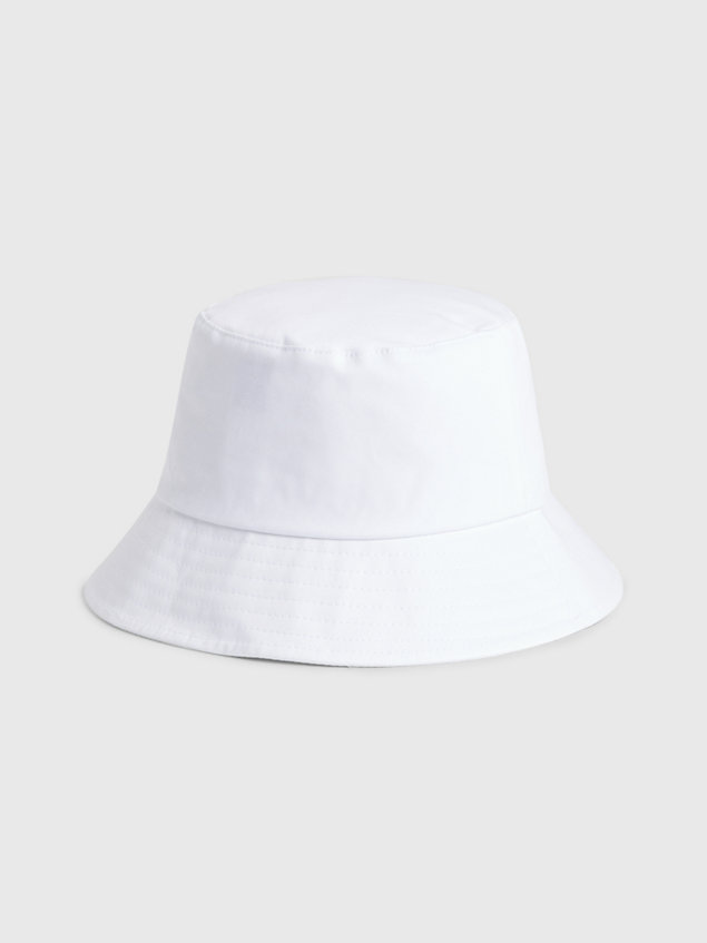 white kids organic cotton bucket hat for kids unisex calvin klein