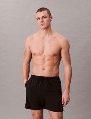 black medium drawstring swim shorts - ck tech for men calvin klein