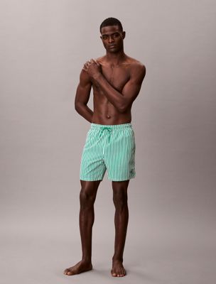 multi medium drawstring swim shorts - ck monogram for men calvin klein