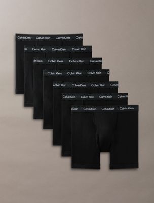 black 7 pack boxer briefs - cotton stretch for men calvin klein