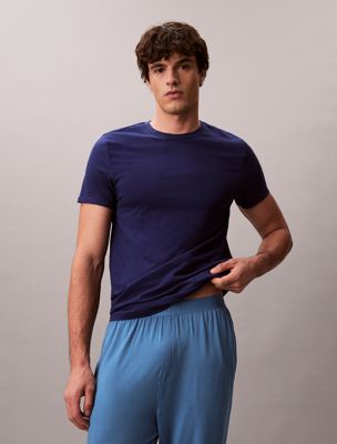 lot de 3 t-shirts à col rond - cotton classics multi pour hommes calvin klein