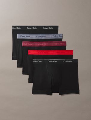 boxer corti in confezione da 5 - 100% cotton holiday multi da uomini calvin klein