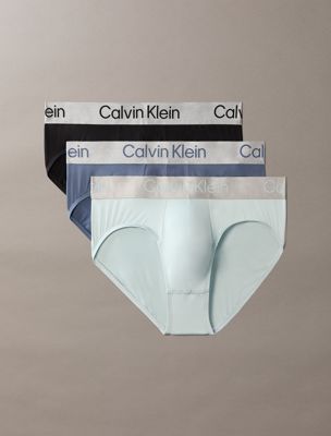 multi 3 pack briefs - refined microfibre stretch brushed for men calvin klein
