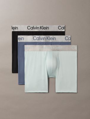 multi 3 pack boxer briefs - refined microfibre stretch brushed for men calvin klein
