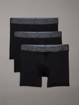 black 3 pack boxer briefs - micro stretch for men calvin klein