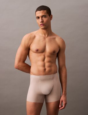 brown boxer briefs - invisibles for men calvin klein