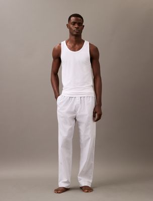 white/white/white 3 pack lounge tank tops for men calvin klein