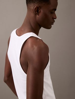 white/white/white 3 pack lounge tank tops for men calvin klein