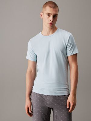 white 3 pack lounge t-shirts for men calvin klein