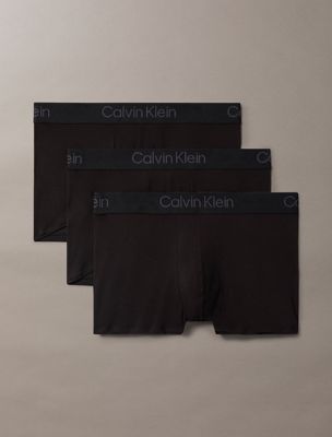 black 3 pack trunks - ultra soft modal for men calvin klein