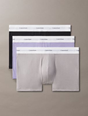  lilac quartz 3 pack trunks - cotton modal for men calvin klein