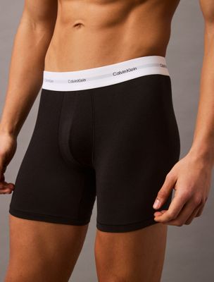 black 3 pack boxer briefs - cotton modal for men calvin klein