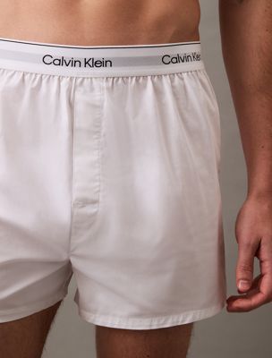 black/white/grey heather 3 pack slim fit boxers - icon cotton stretch for men calvin klein