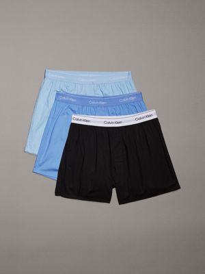  blue bell w/ dtm wb 3 pack slim fit boxers - icon cotton stretch for men calvin klein