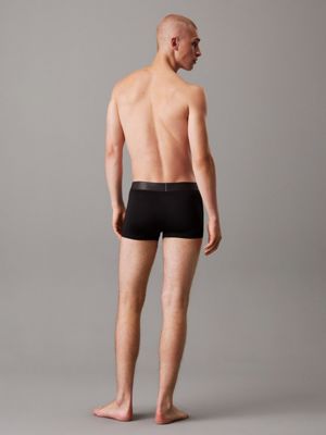 black/black/black 3 pack trunks - micro stretch for men calvin klein