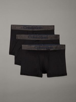  black 3 pack trunks - micro stretch for men calvin klein