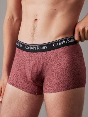 marbled glitch print_glacier low rise trunks - micro stretch cooling for men calvin klein