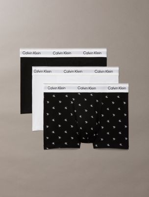 multi zestaw 3 par swobodnych bokserek z zaszewkami - icon cotton stretch dla mężczyźni - calvin klein