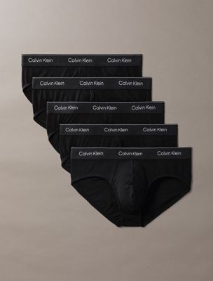 black 5 pack briefs - icon cotton stretch for men calvin klein