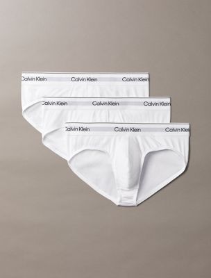 white 3 pack briefs - icon cotton stretch for men calvin klein