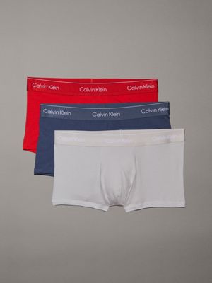  mltn w/ dtm wb 3 pack low rise trunks - icon cotton stretch for men calvin klein