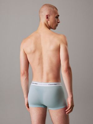 glacier 3 pack low rise trunks - icon cotton stretch for men calvin klein