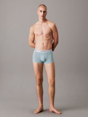 glacier 3 pack low rise trunks - icon cotton stretch for men calvin klein