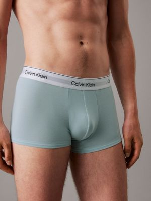 glacier 3 pack low rise trunks - icon cotton stretch for men calvin klein