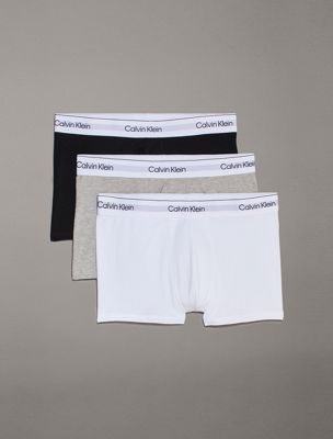 grey heather 3 pack trunks - icon cotton stretch for men calvin klein