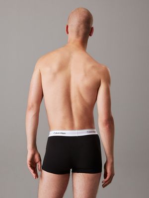 black 3 pack trunks - icon cotton stretch for men calvin klein