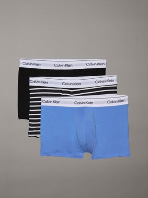  glacier 3 pack trunks - icon cotton stretch for men calvin klein