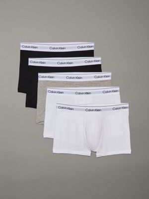  blk 5 pack trunks - icon cotton stretch for men calvin klein