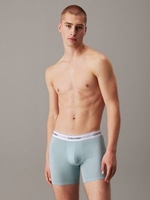  sterl bl 3 pack boxer briefs - icon cotton stretch for men calvin klein