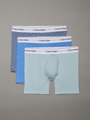  sterl bl 3 pack boxer briefs - icon cotton stretch for men calvin klein