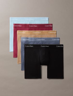 lot de 5 boxers longs - icon cotton stretch multi pour hommes calvin klein