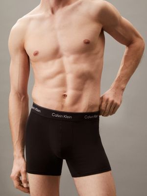 black w/ black wbs 5 pack boxer briefs - icon cotton stretch for men calvin klein