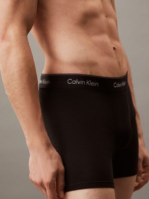 black w/ black wbs 5 pack boxer briefs - icon cotton stretch for men calvin klein