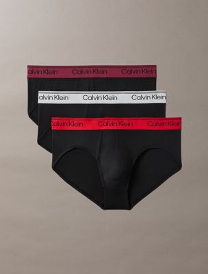 multi 3 pack hip briefs - flex microfibre stretch for men calvin klein