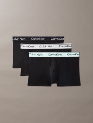 lot de 3 boxers taille basse - microfibre stretch multi pour hommes calvin klein
