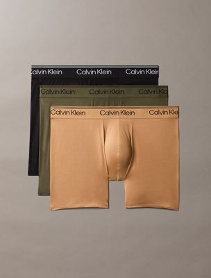 multi 3-pack boxer briefs - microfibre stretch voor heren - calvin klein