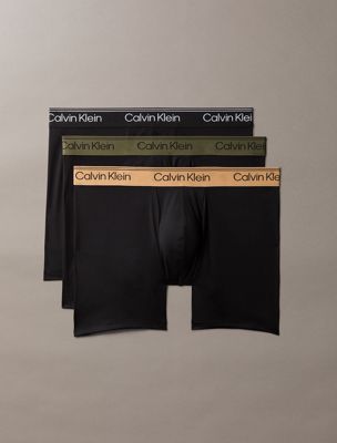 multi 3-pack boxer briefs - microfibre stretch voor heren - calvin klein