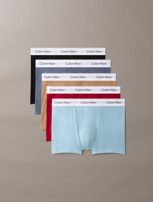 multi 5 pack relaxed trunks - icon cotton stretch for men calvin klein